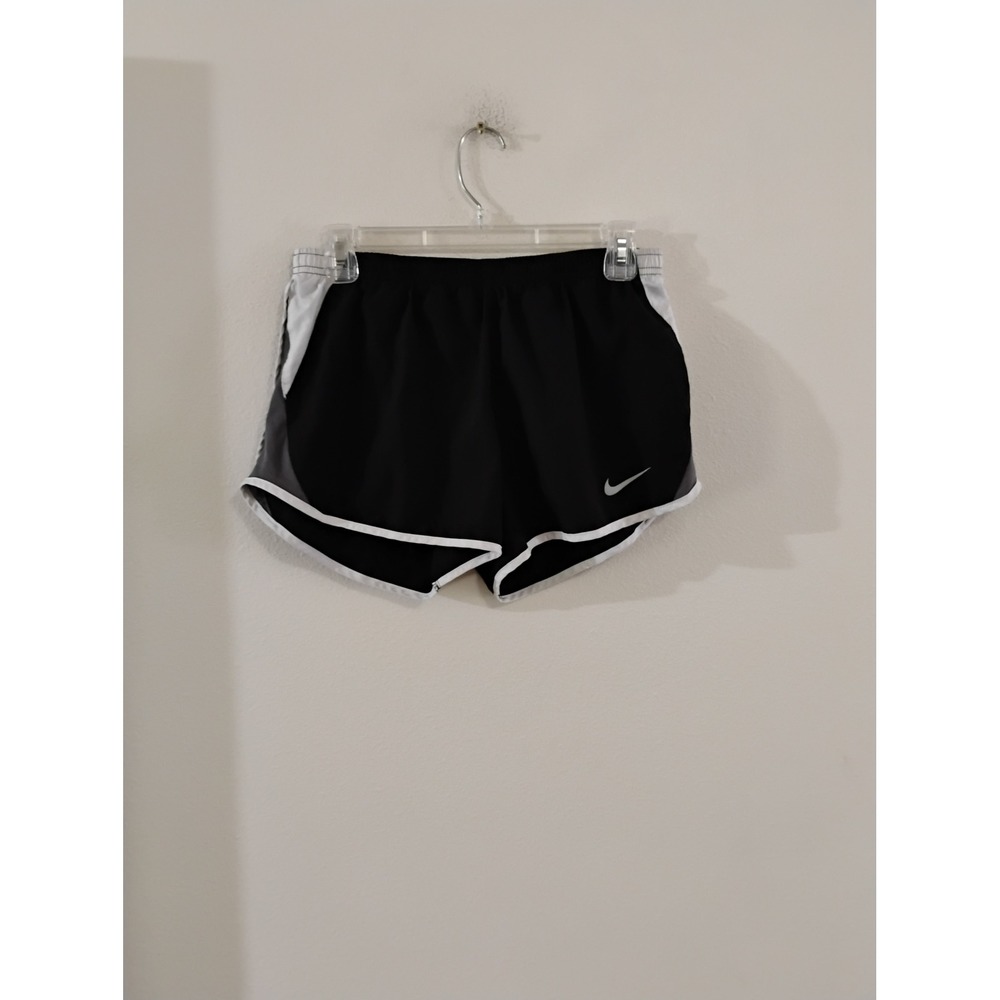 Nike Dri-FIT Tempo Running Shorts Black White Grey Womens Medium